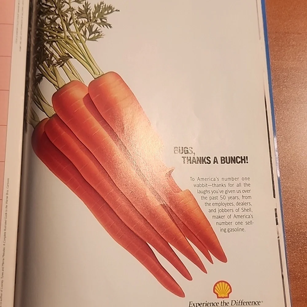 Bugs Bunny 50th Birthday Collector Magazine 1990 w/ Bonus Animation Cell - Picture 12 of 13